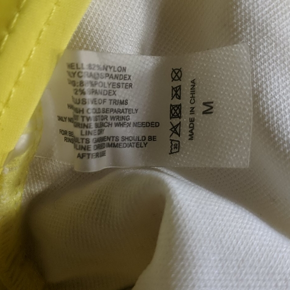 Bright neon yellow "MELANIN" bathing suit. - Picture 7 of 7